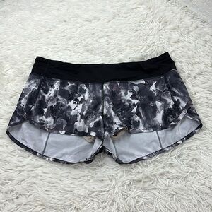 Lululemon Speed Short Mini Obscurred Black Dusty Mauve / Black